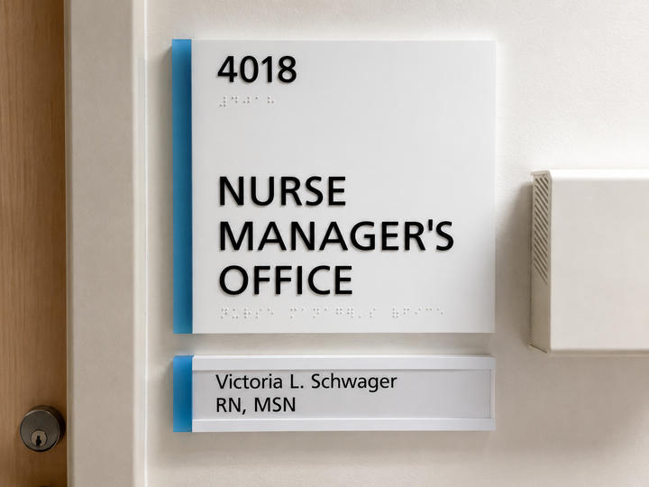 ADA-Compliant Braille Door Signs for Community Hospitals in the USA
