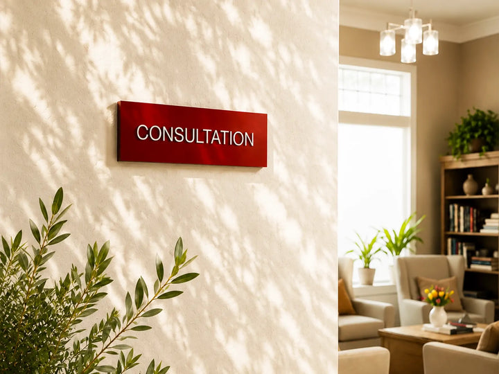 Minimalist Door Signs for Supernatural Wellness Center