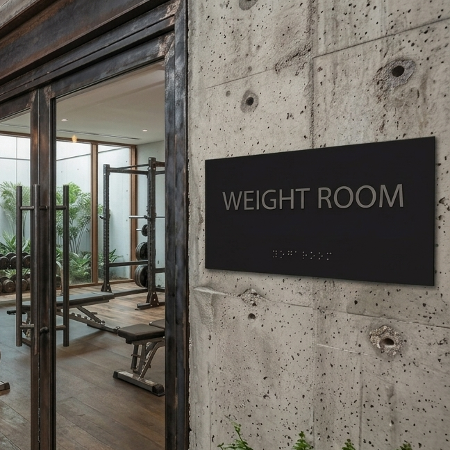 Custom Acrylic Gym Door Signs for Modern Fitness Centers in the USA