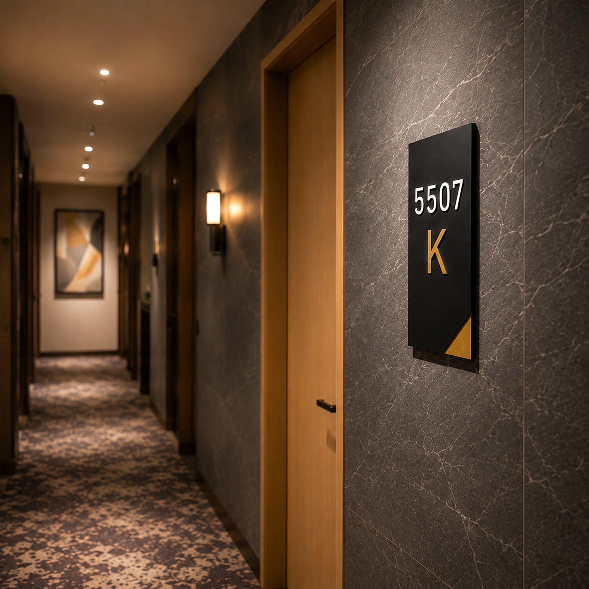 Apartment Door Number Sign