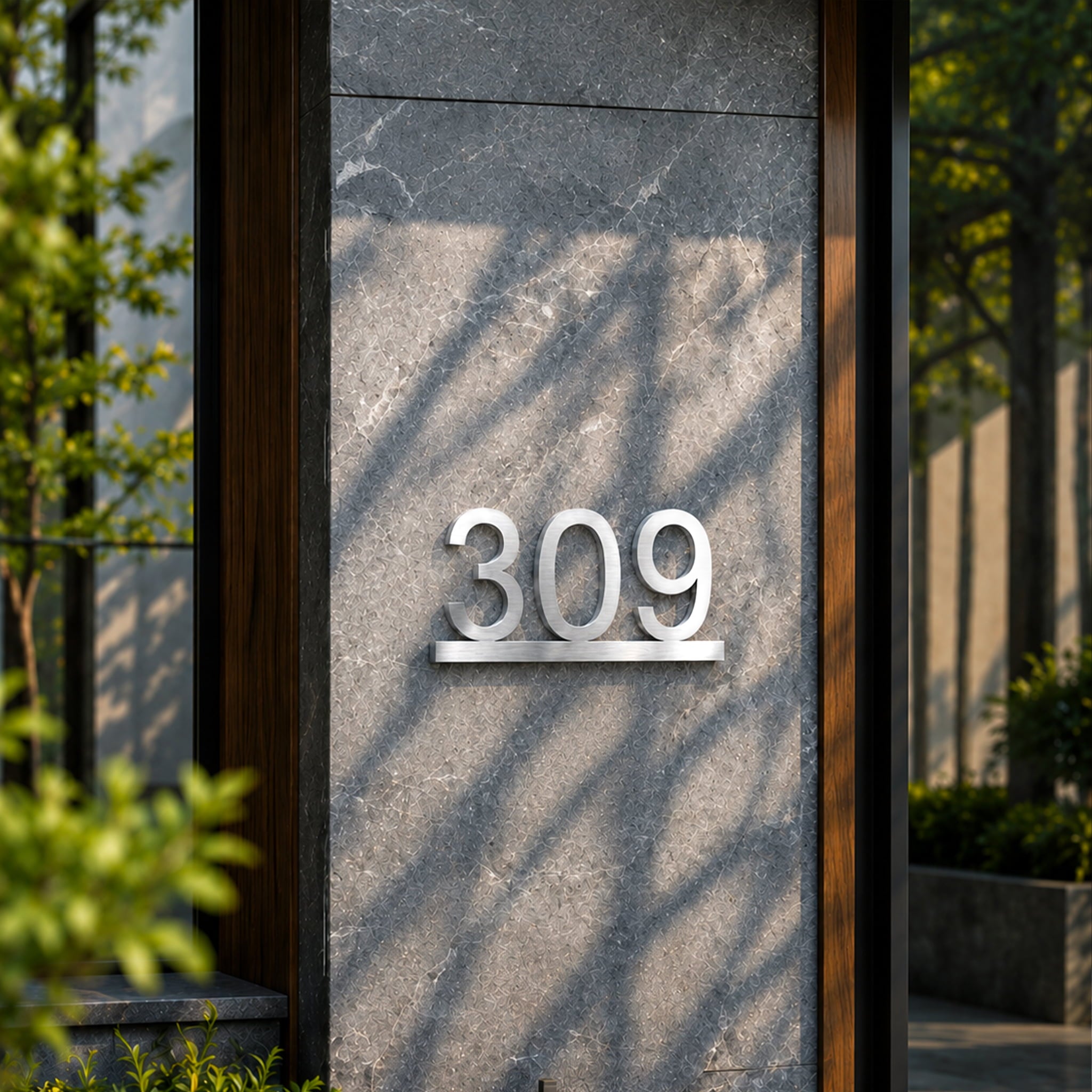 Gold Room Number Sign