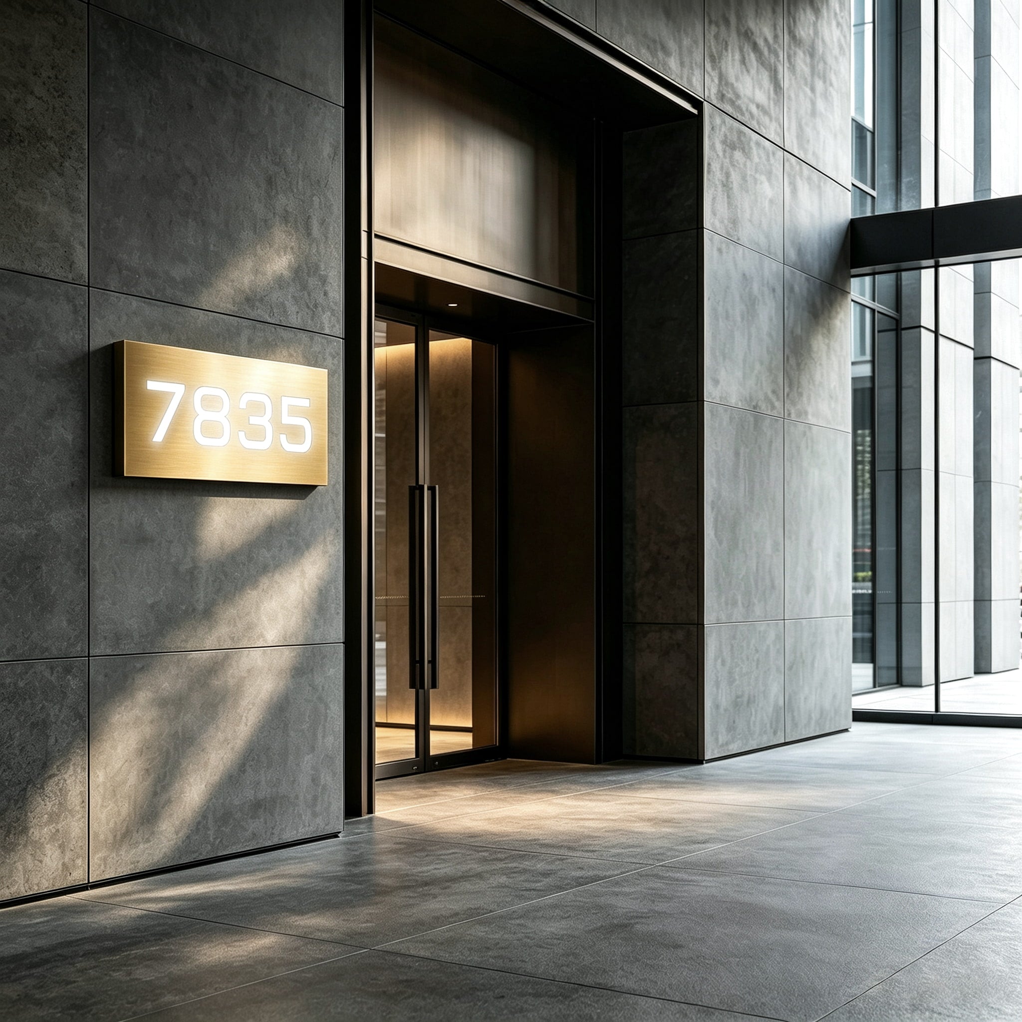 Lighted Address Number Sign