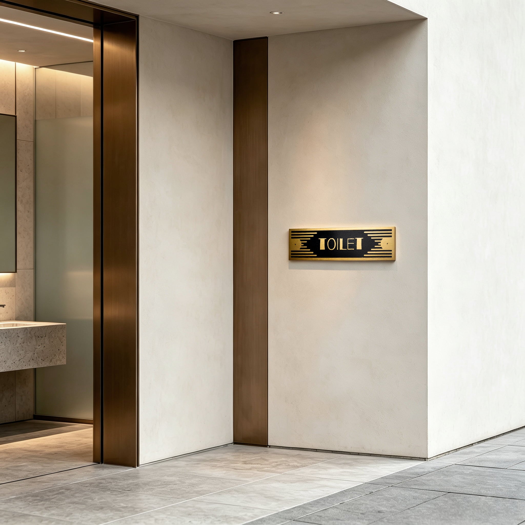 Custom Metal Toilet/Bathroom Signs