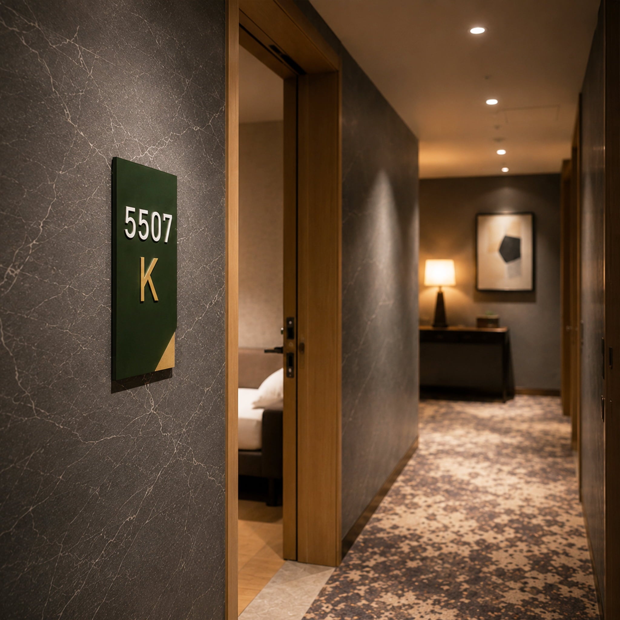 Apartment Door Number Sign