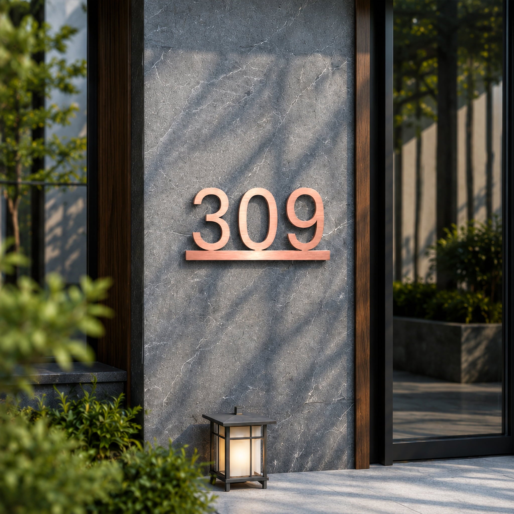 Gold Room Number Sign