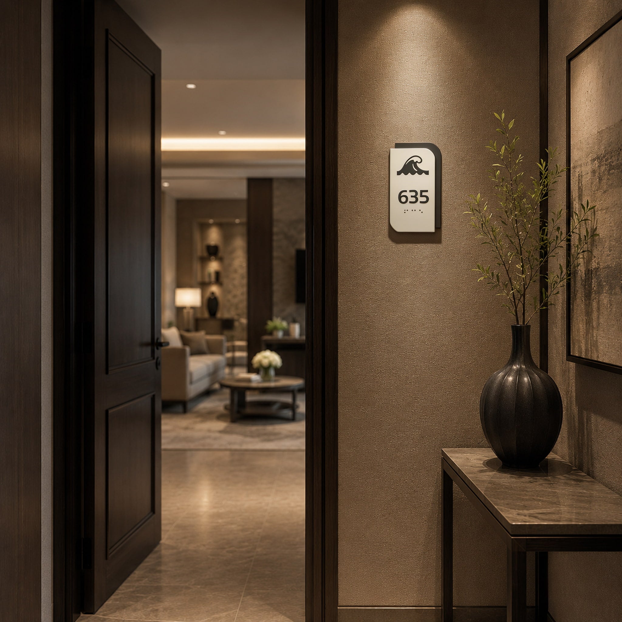 Door Number Sign For Hotel/Apartment