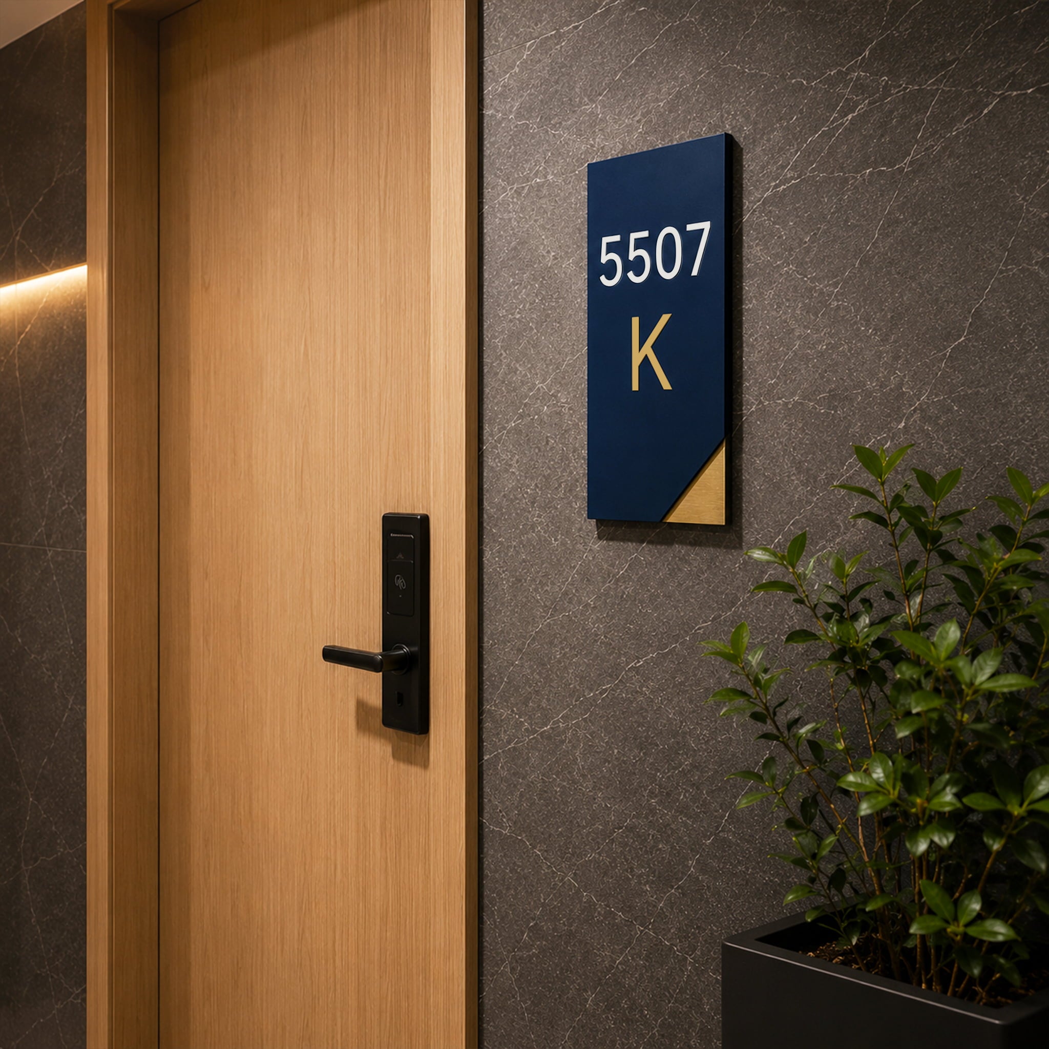 Apartment Door Number Sign