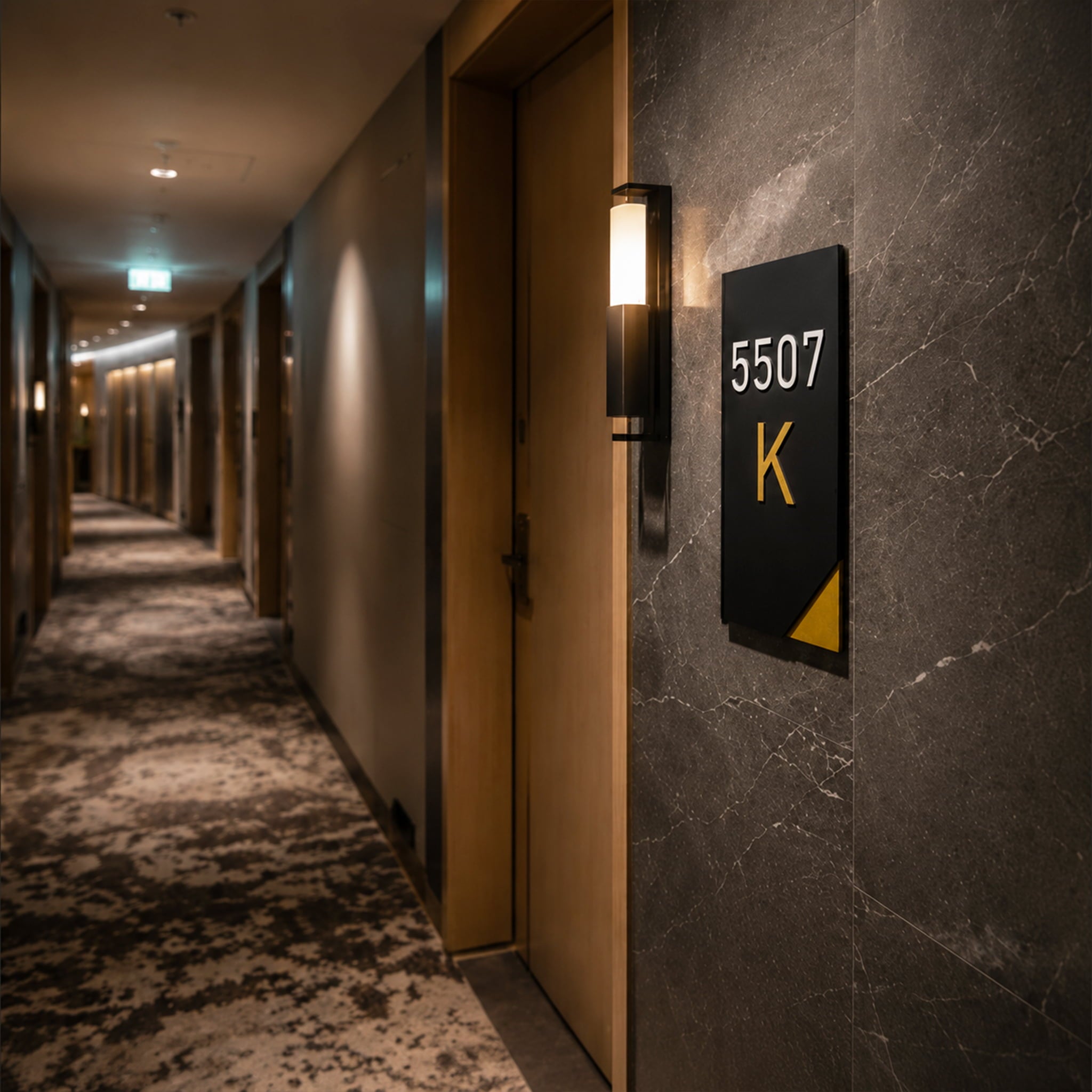 Apartment Door Number Sign