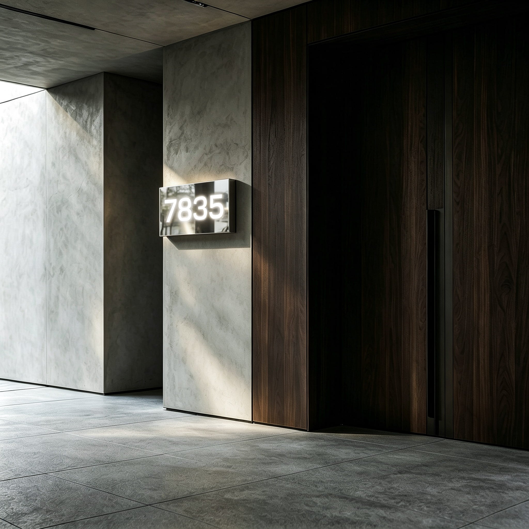 Lighted Address Number Sign