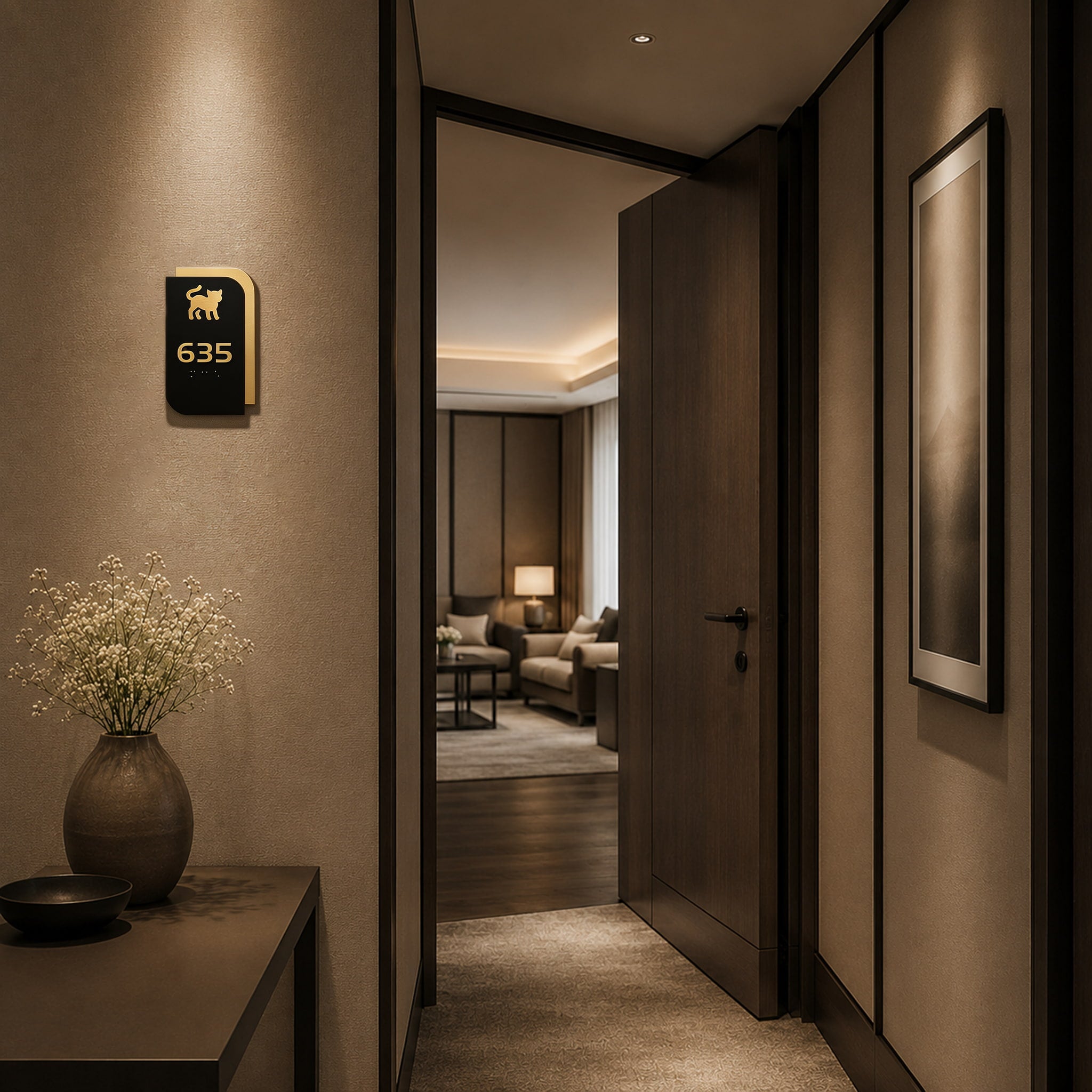Door Number Sign For Hotel/Apartment