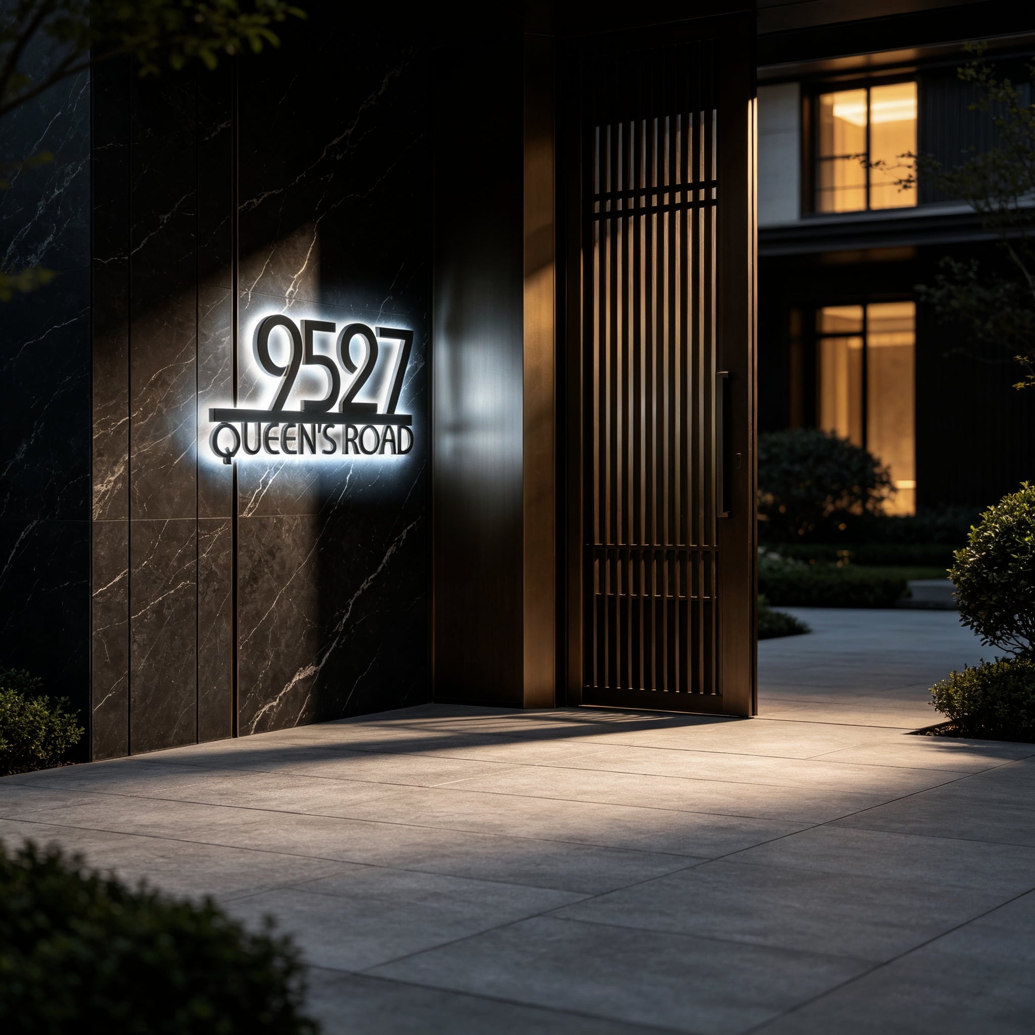 Metal House Number Address Sign