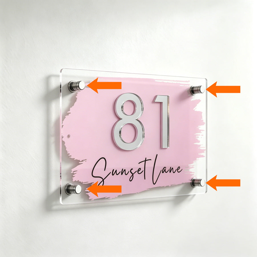 5. Install the house number plate
