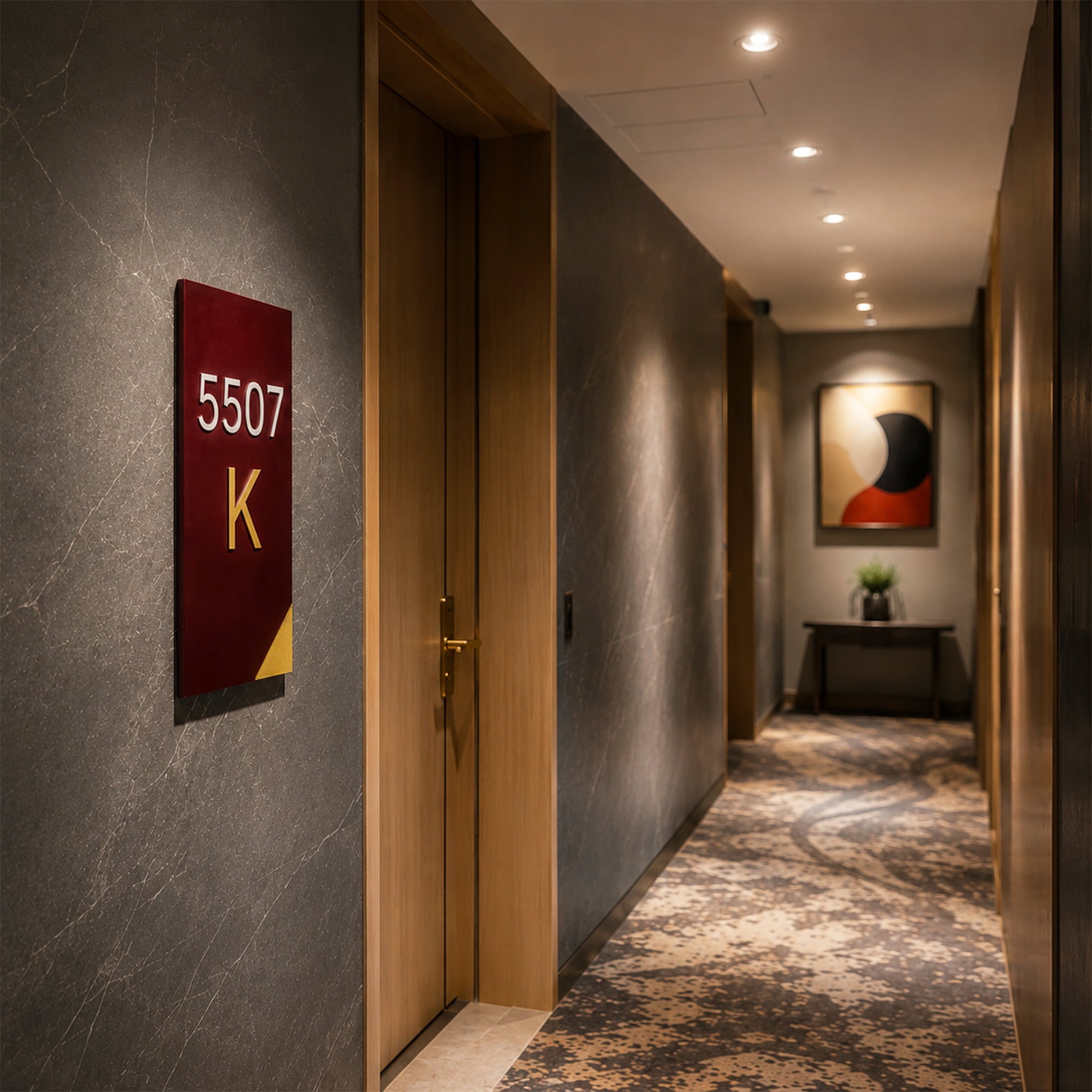 Apartment Door Number Sign