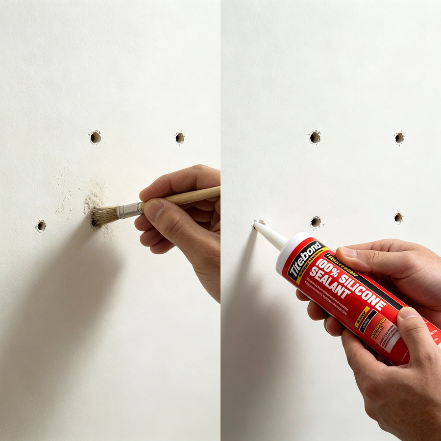 4. Cleaning and applying glue
