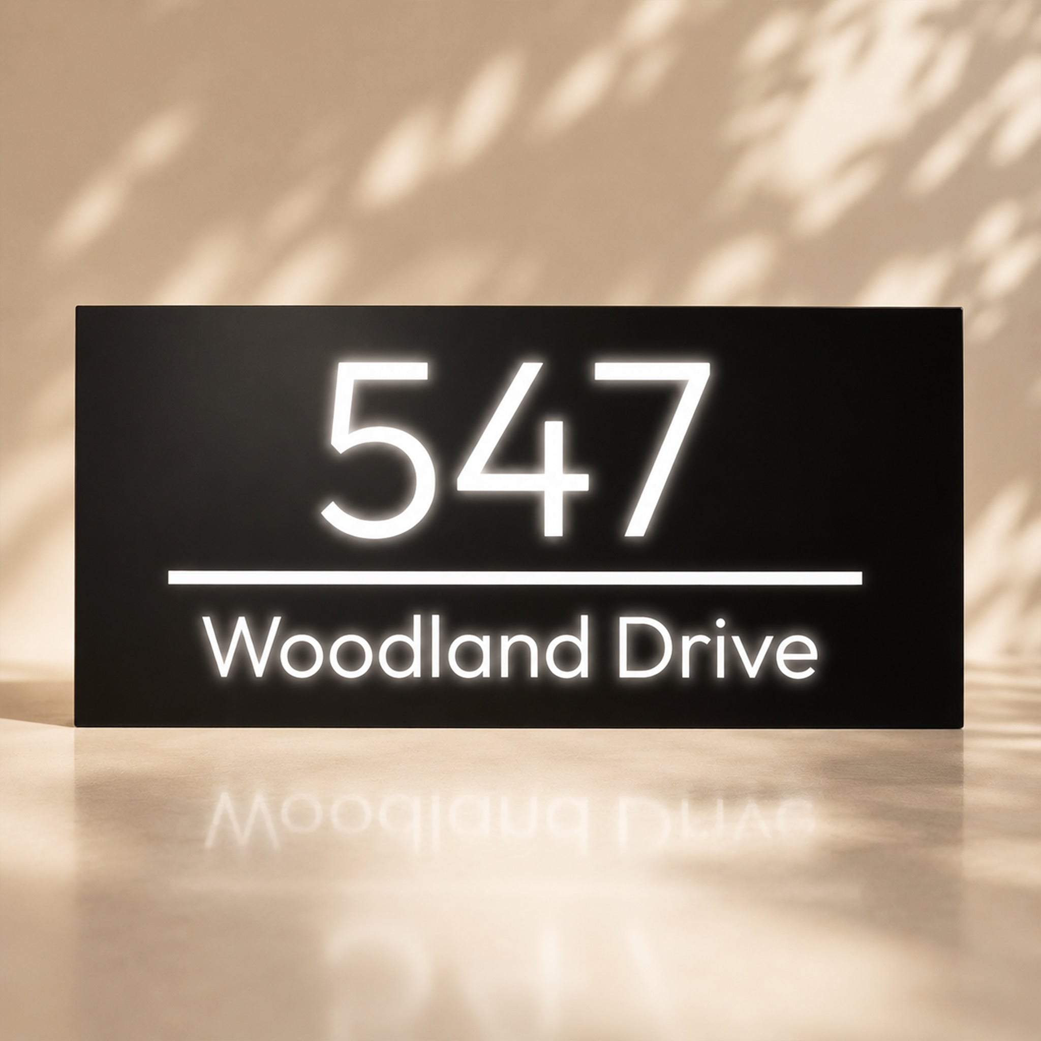 Illuminated House Address  Sign