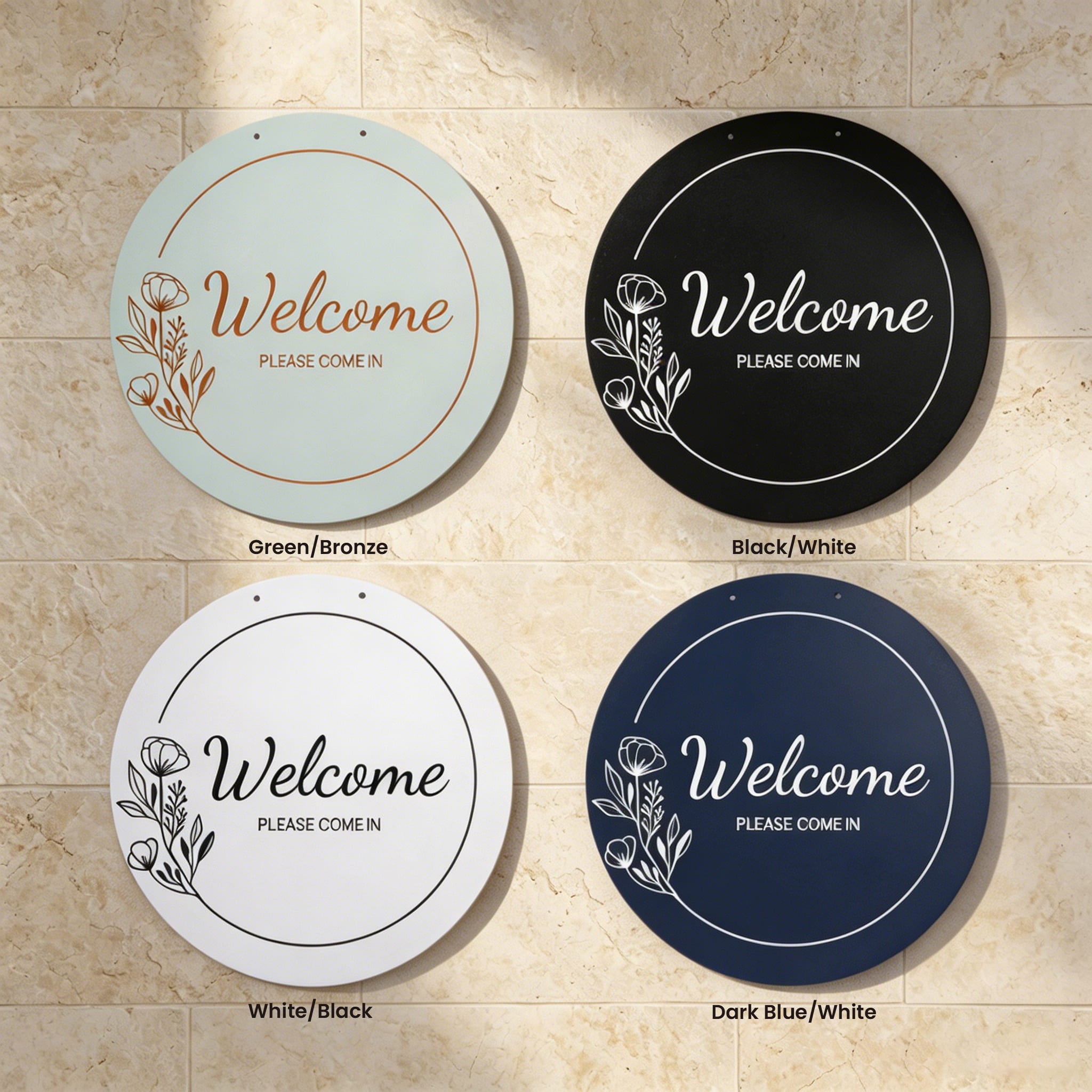 Round Hanging Acrylic Sign (In Session/Welcome)