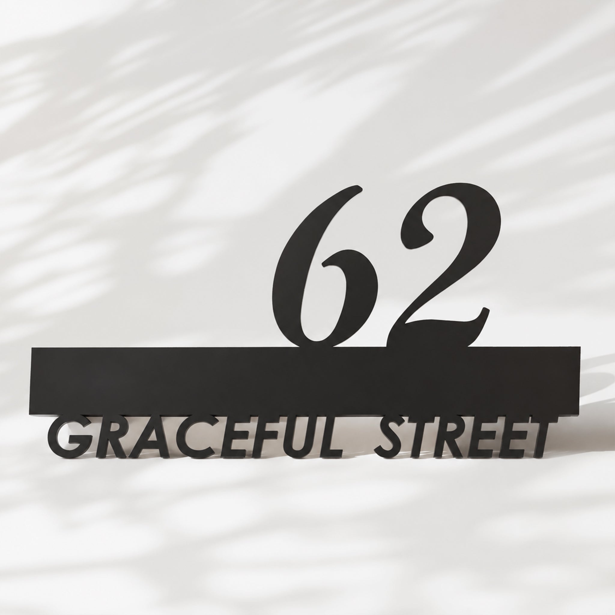 Crystal House Number Sign