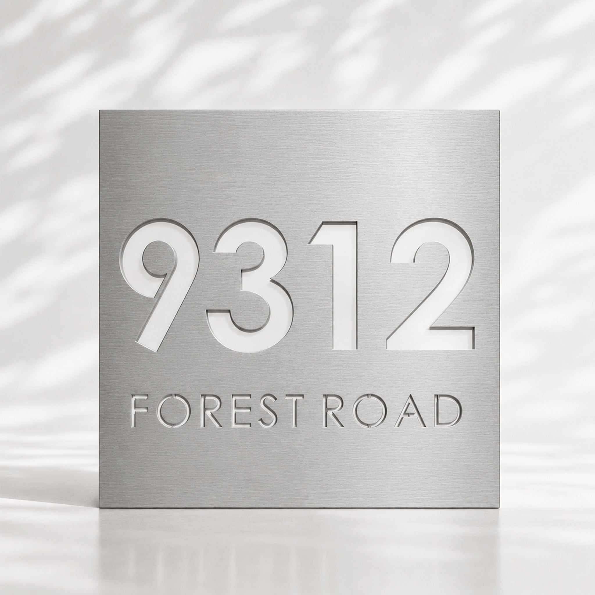 Square Stainless Steel Perforated House Sign