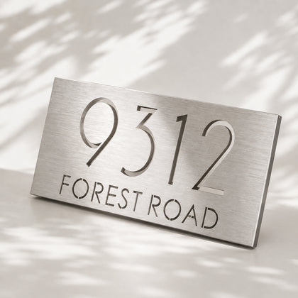 Rectangle Stainless Steel Perforated House Sign