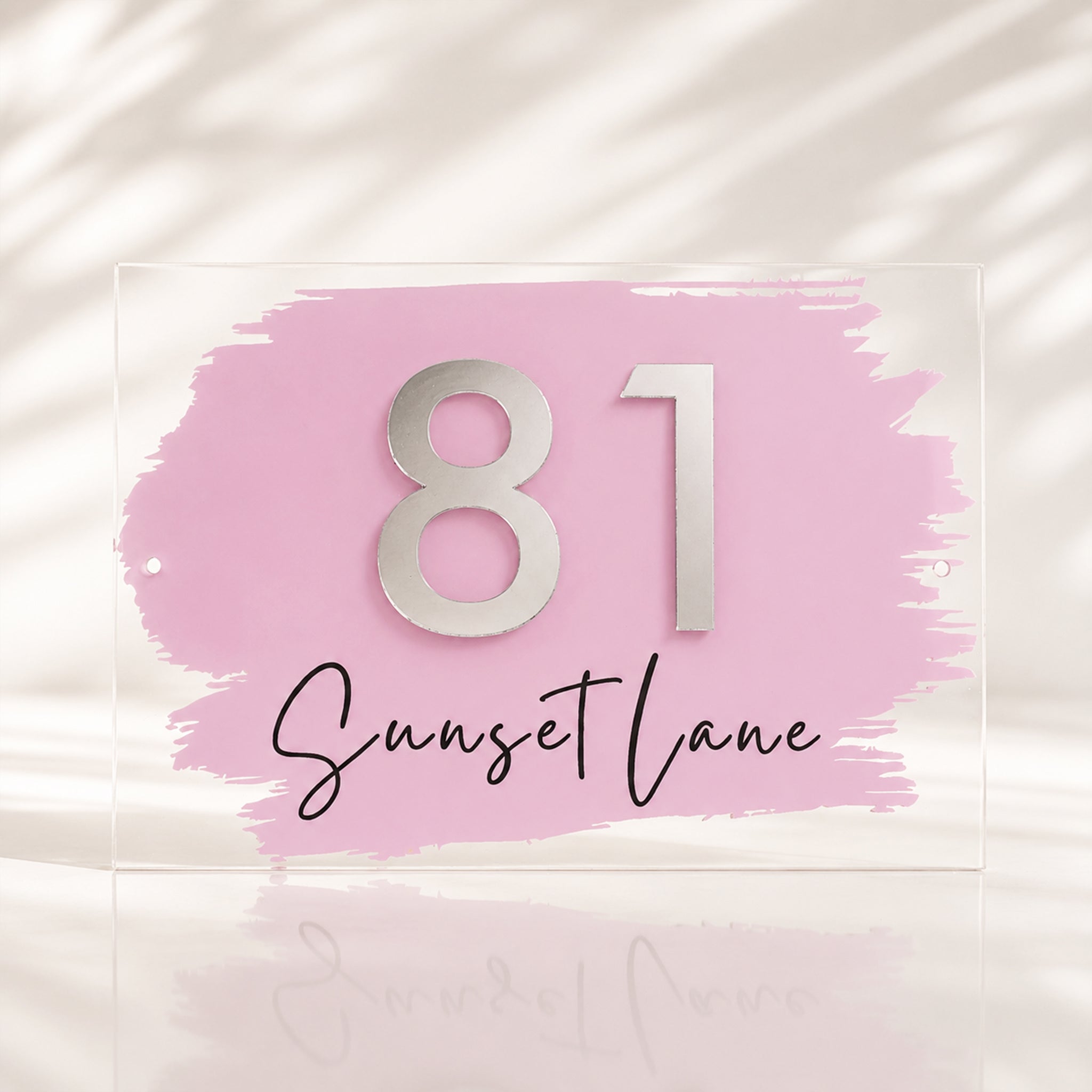 Rectangle Acrylic House Address Number Sign