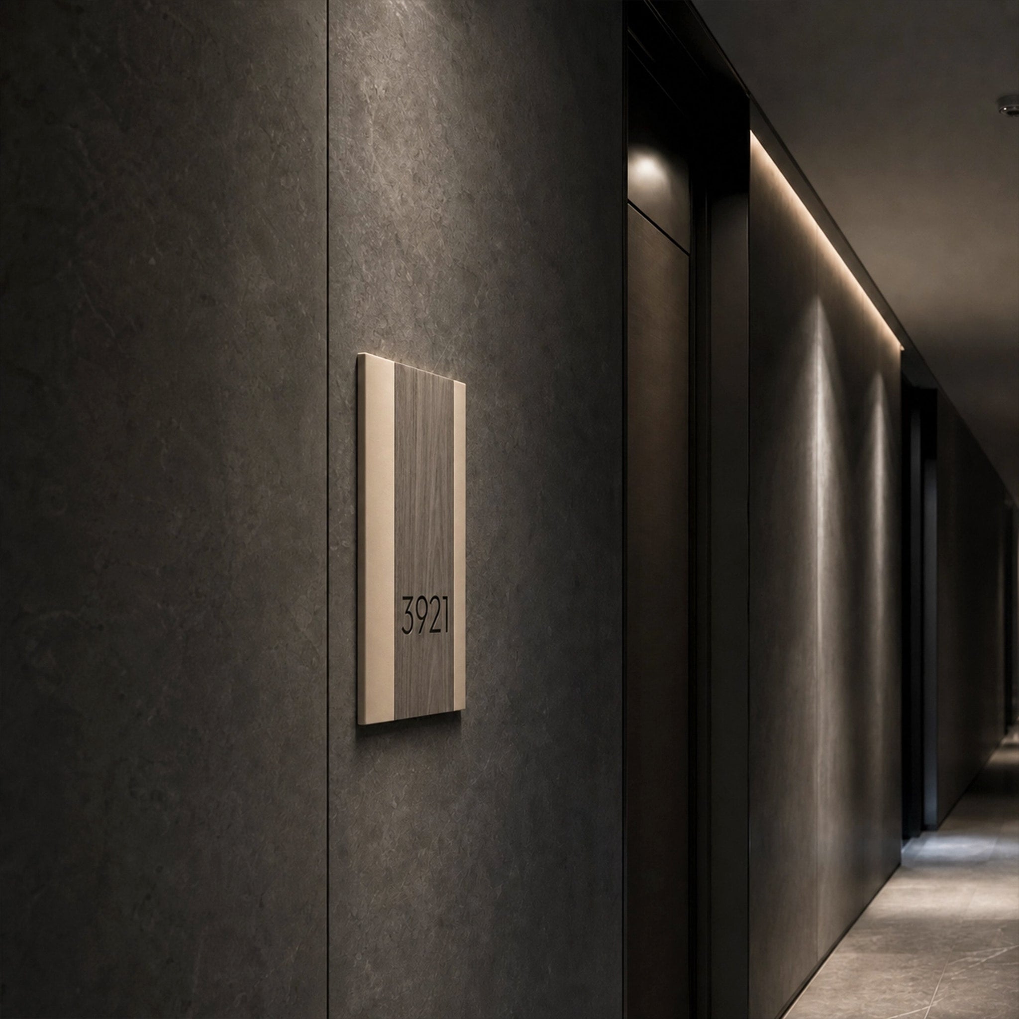 Wooden Braille Door Sign
