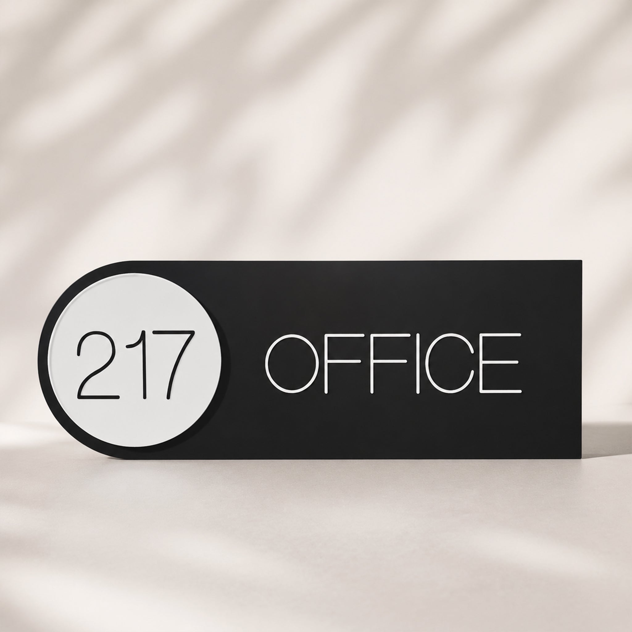 Acrylic Office Door Number Sign