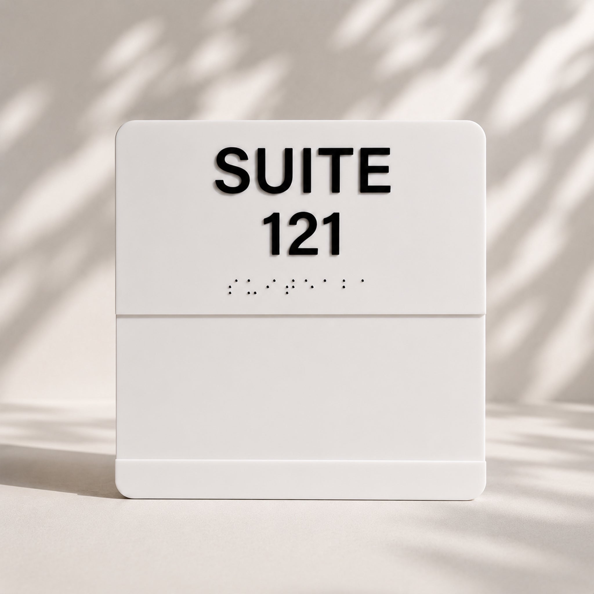 Braille Room Number Sign-With Insert Window