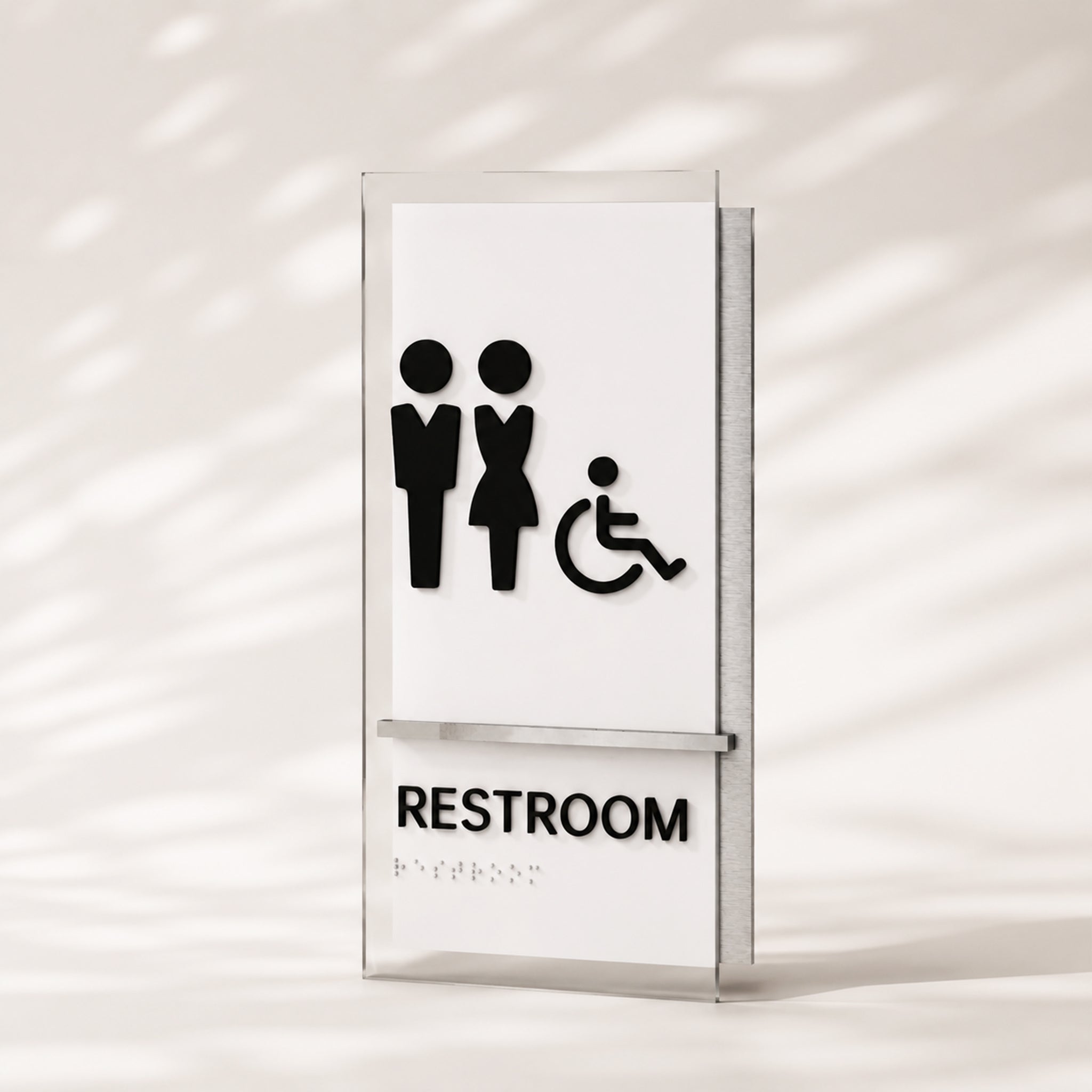 Metal Acrylic Restroom Sign
