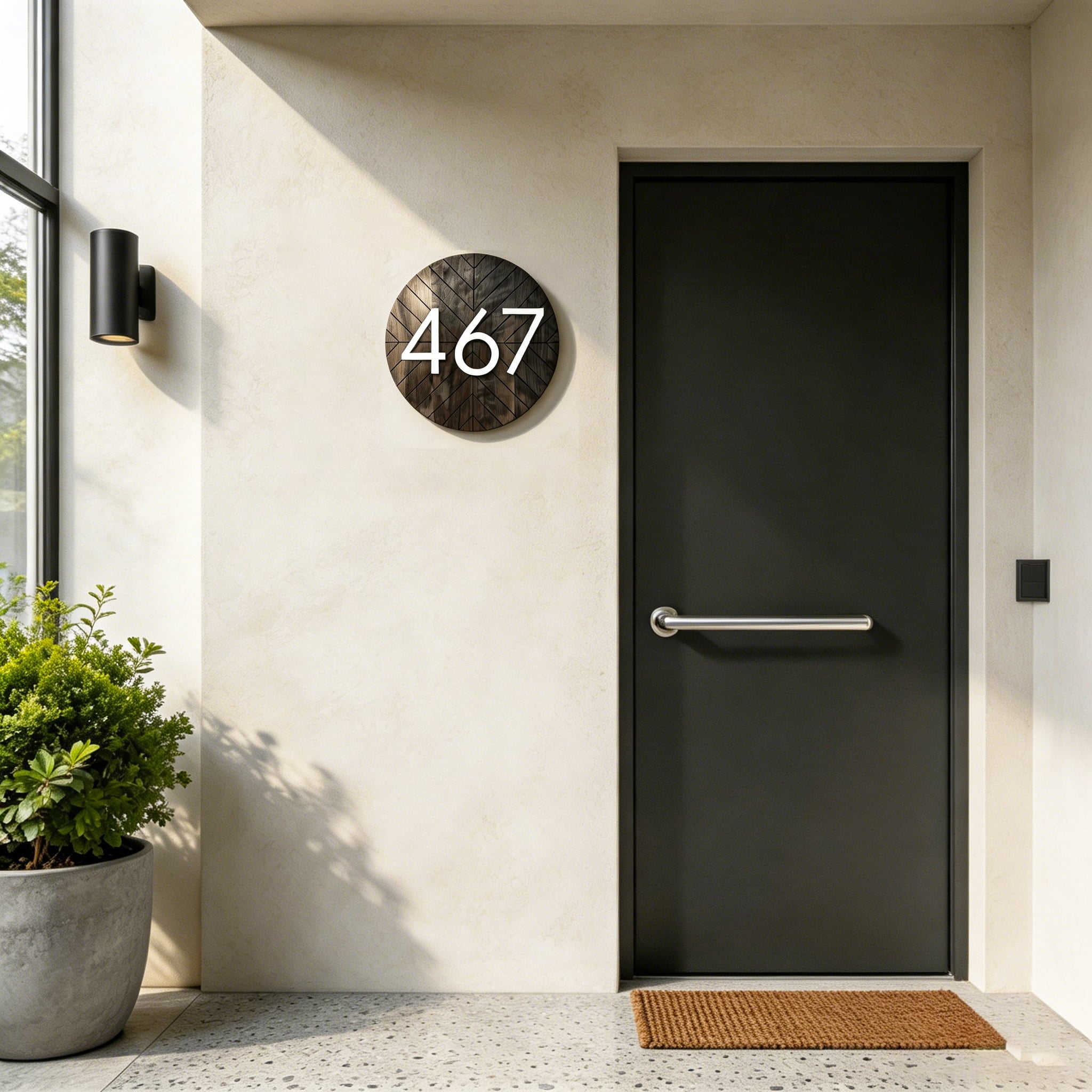 Wooden 3D House Number Signs