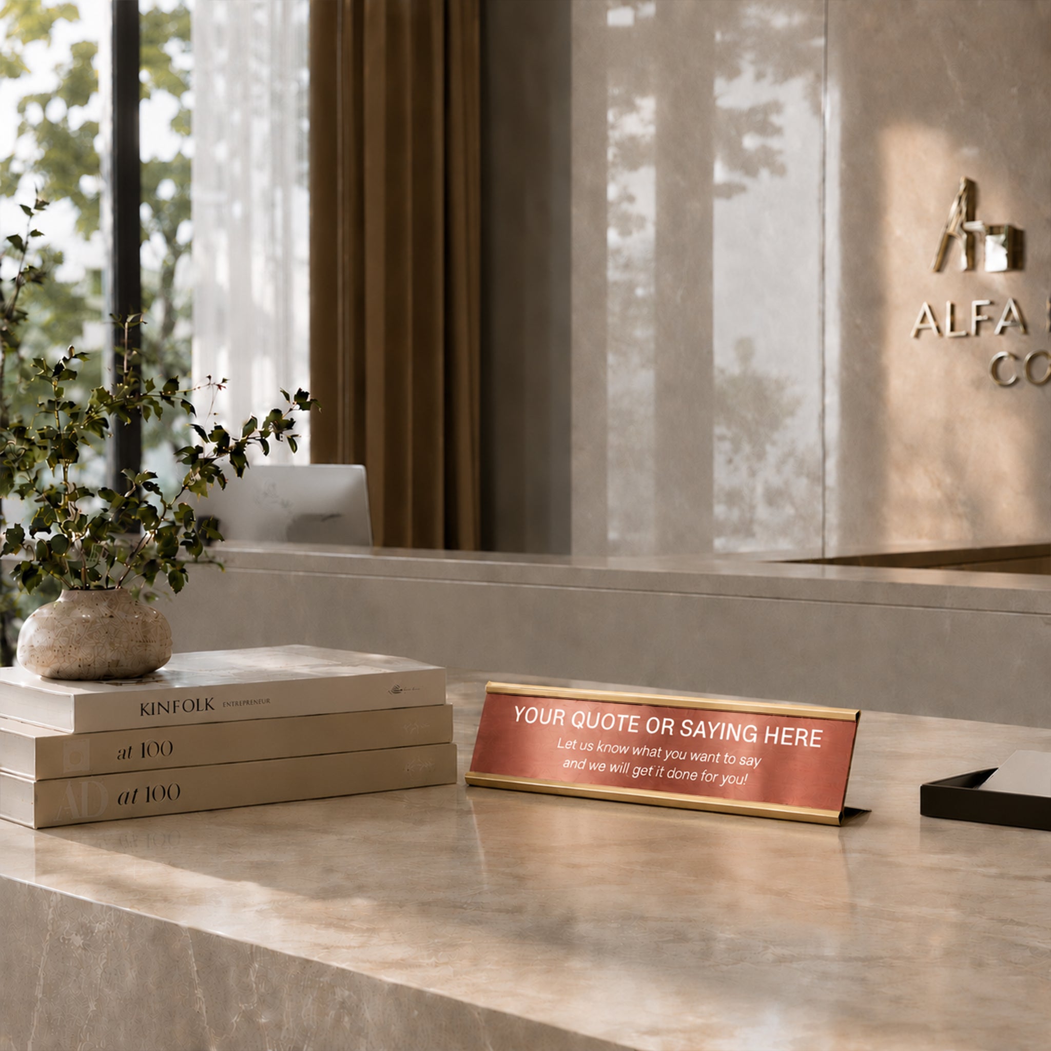 Custom Engraved Desk Funny Sign