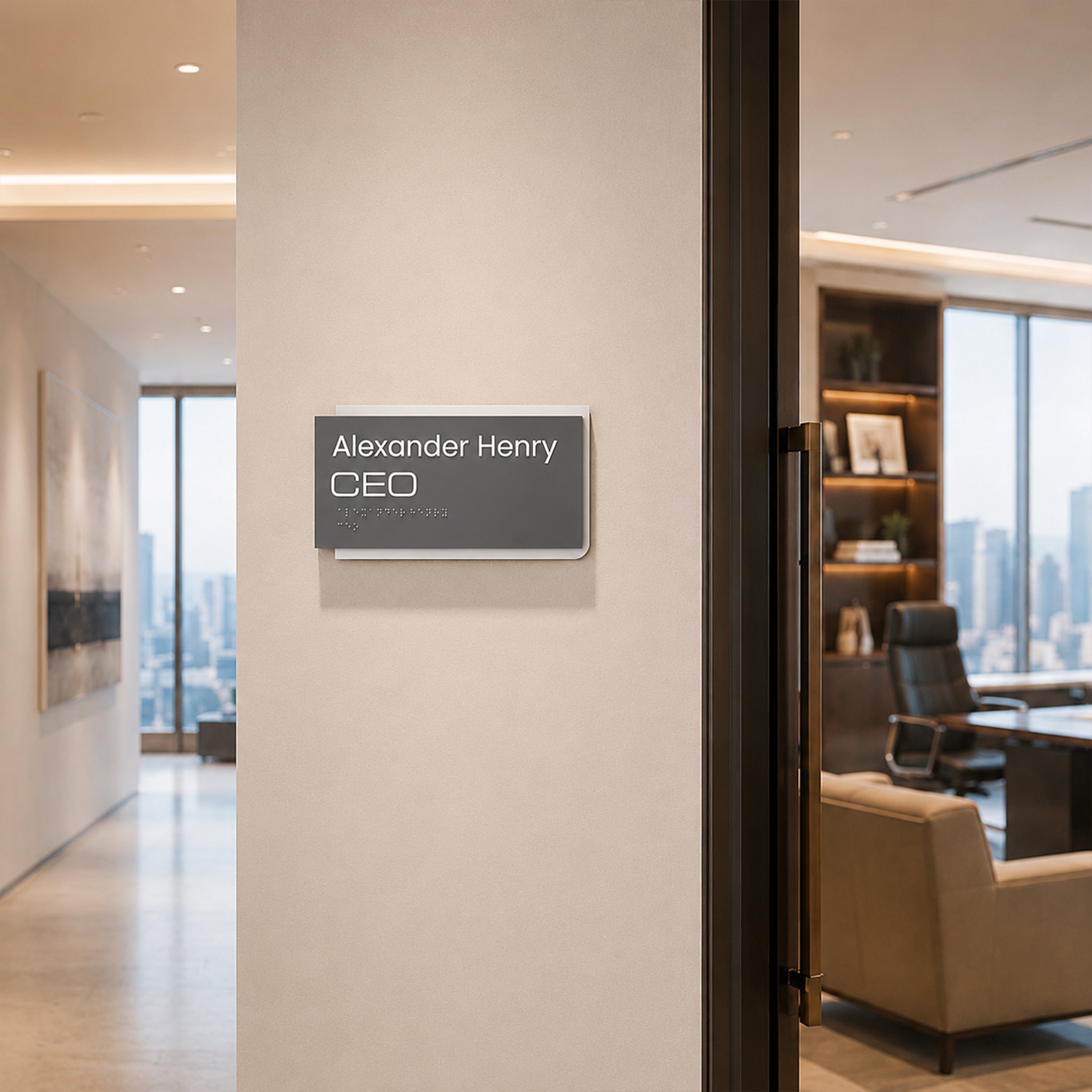 Acrylic Braille Door Sign