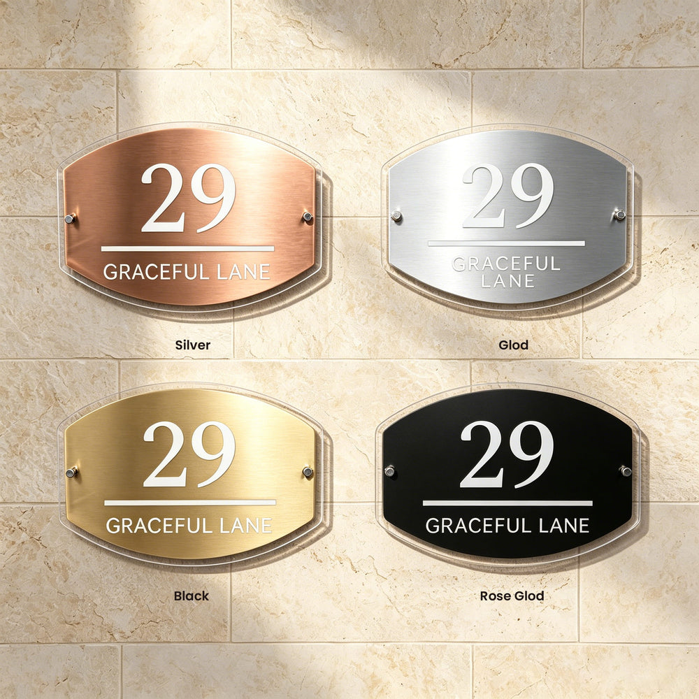 Acrylic House Address Number Sign