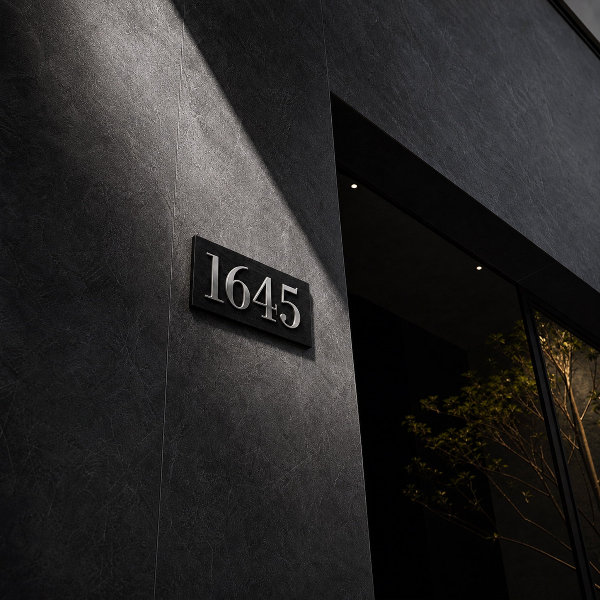Modern House Number Sign