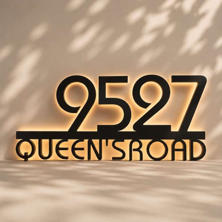 Metal House Number Address Sign