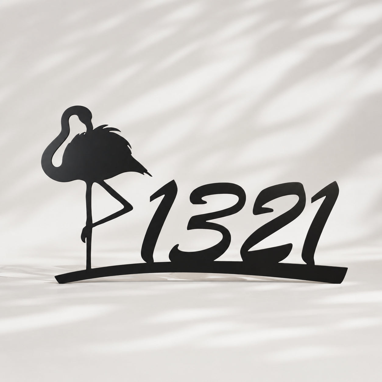 Personalized Flamingo House Number Sign