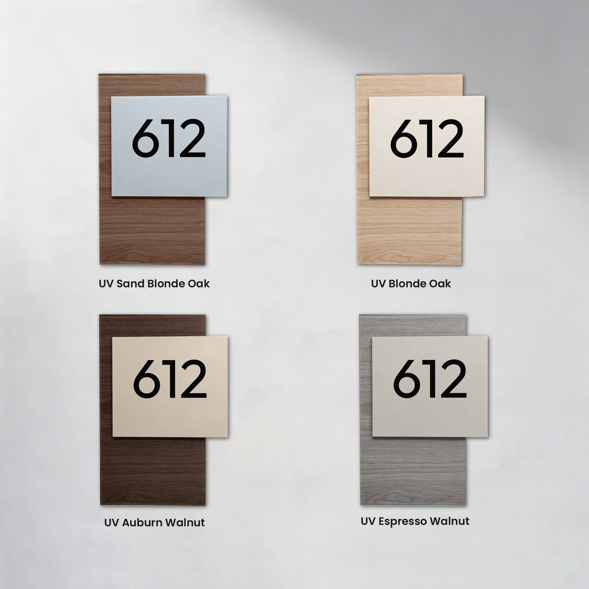 Acrylic-Wood Braille Door Number Sign
