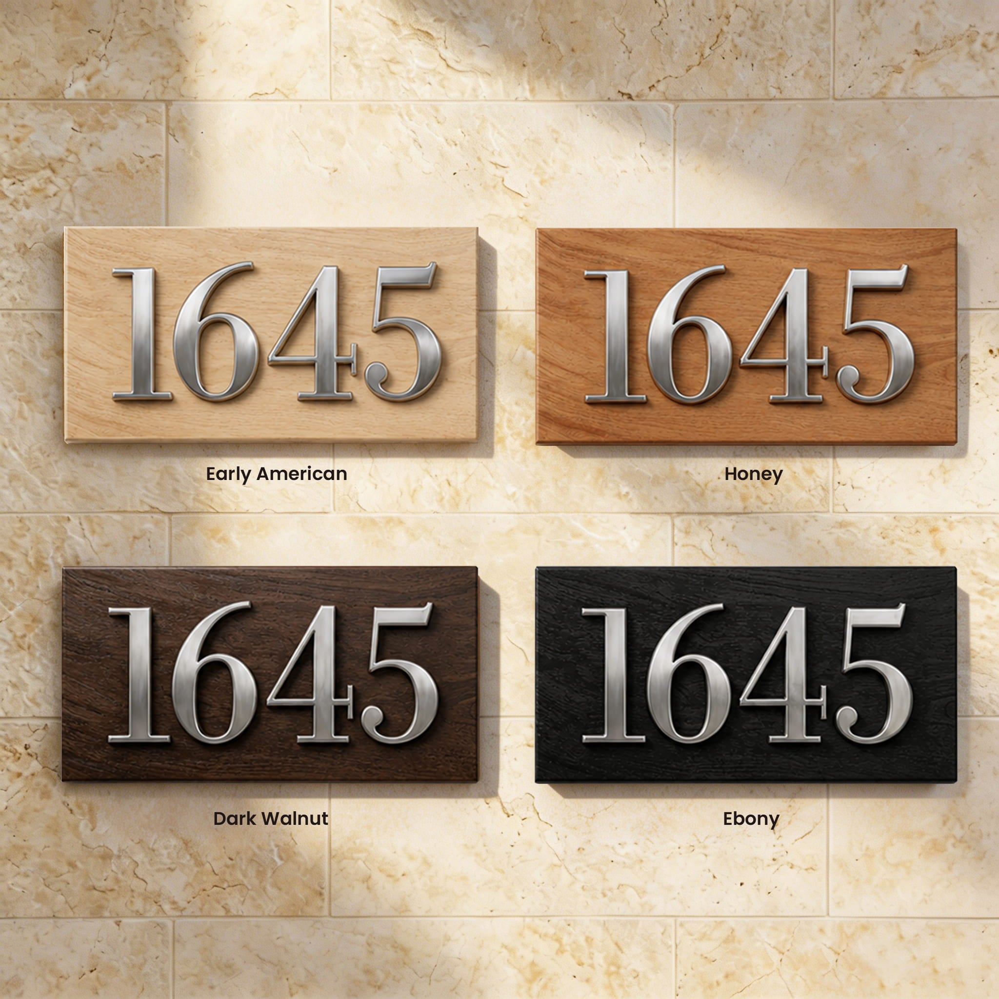 Modern House Number Sign