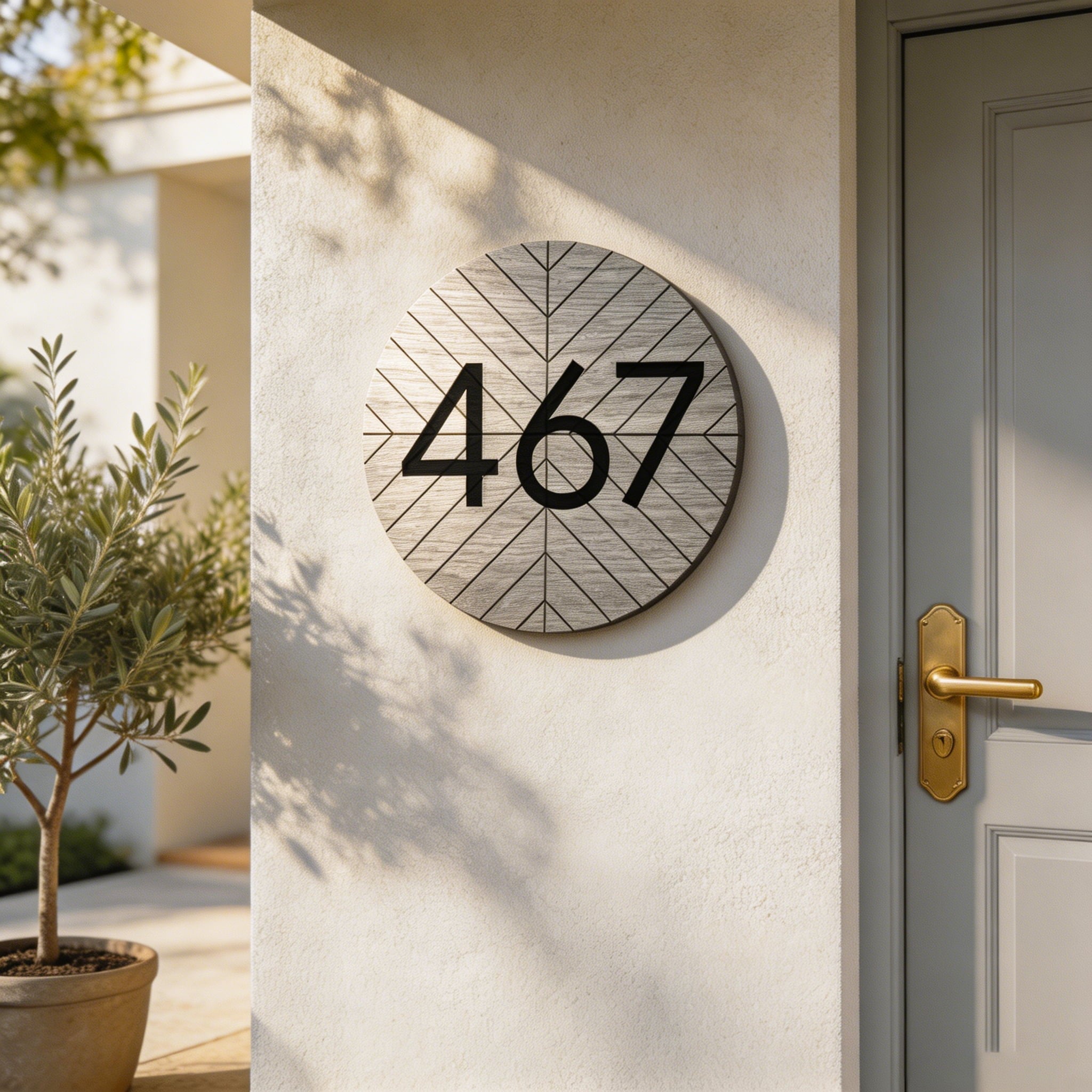Wooden 3D House Number Signs