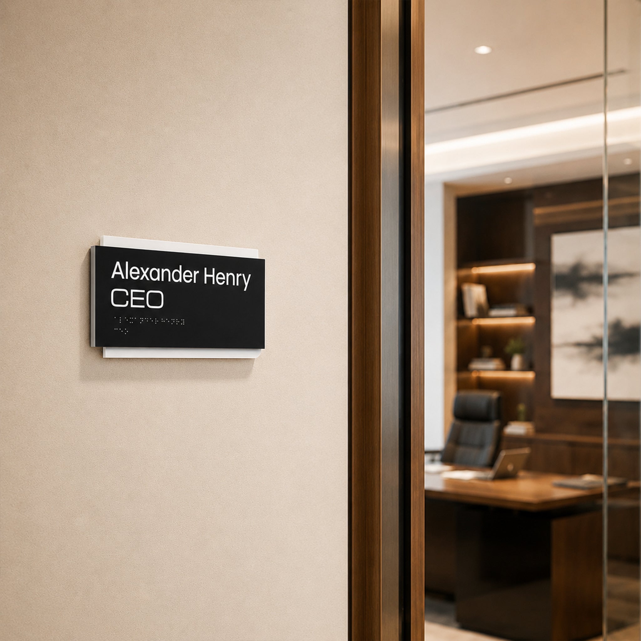 Acrylic Braille Door Sign