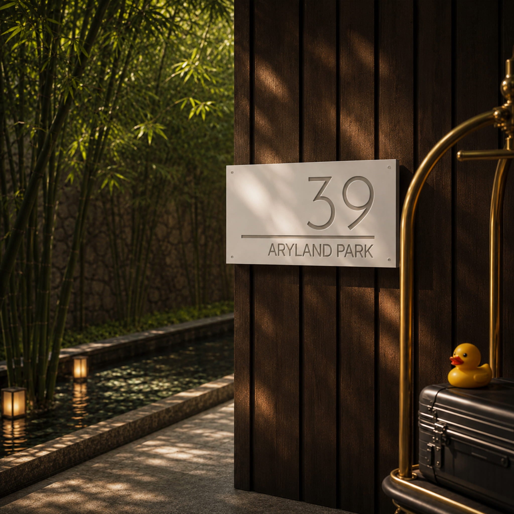 Acrylic Mirror House Number Sign