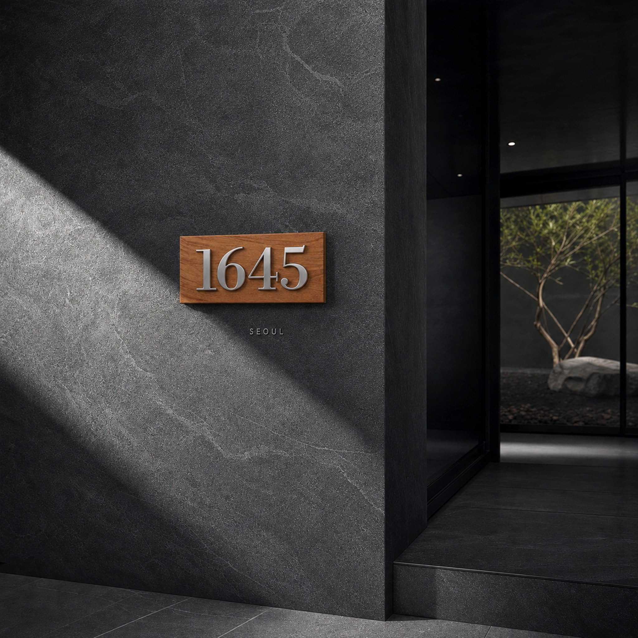 Modern House Number Sign