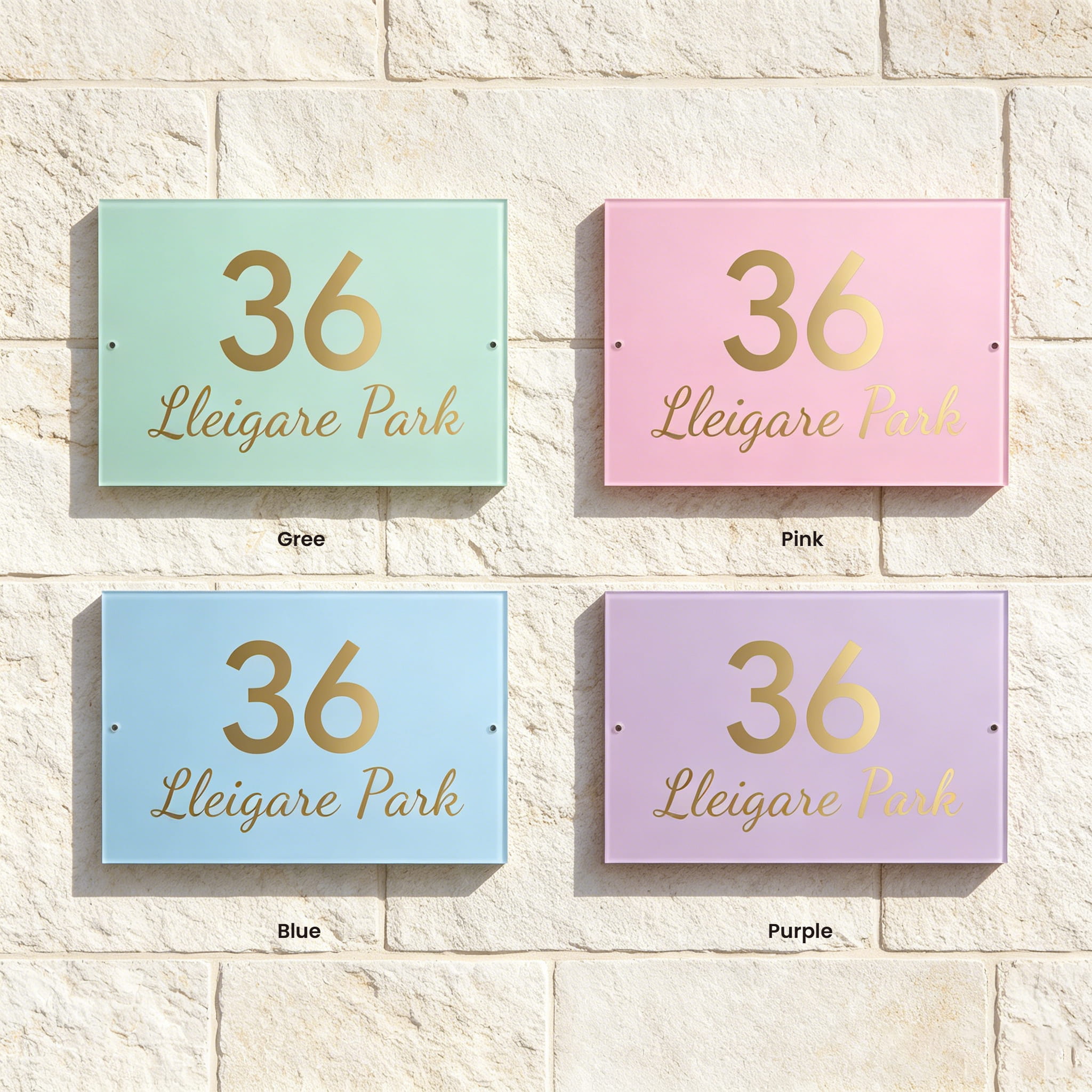 Acrylic House Address Number Sign