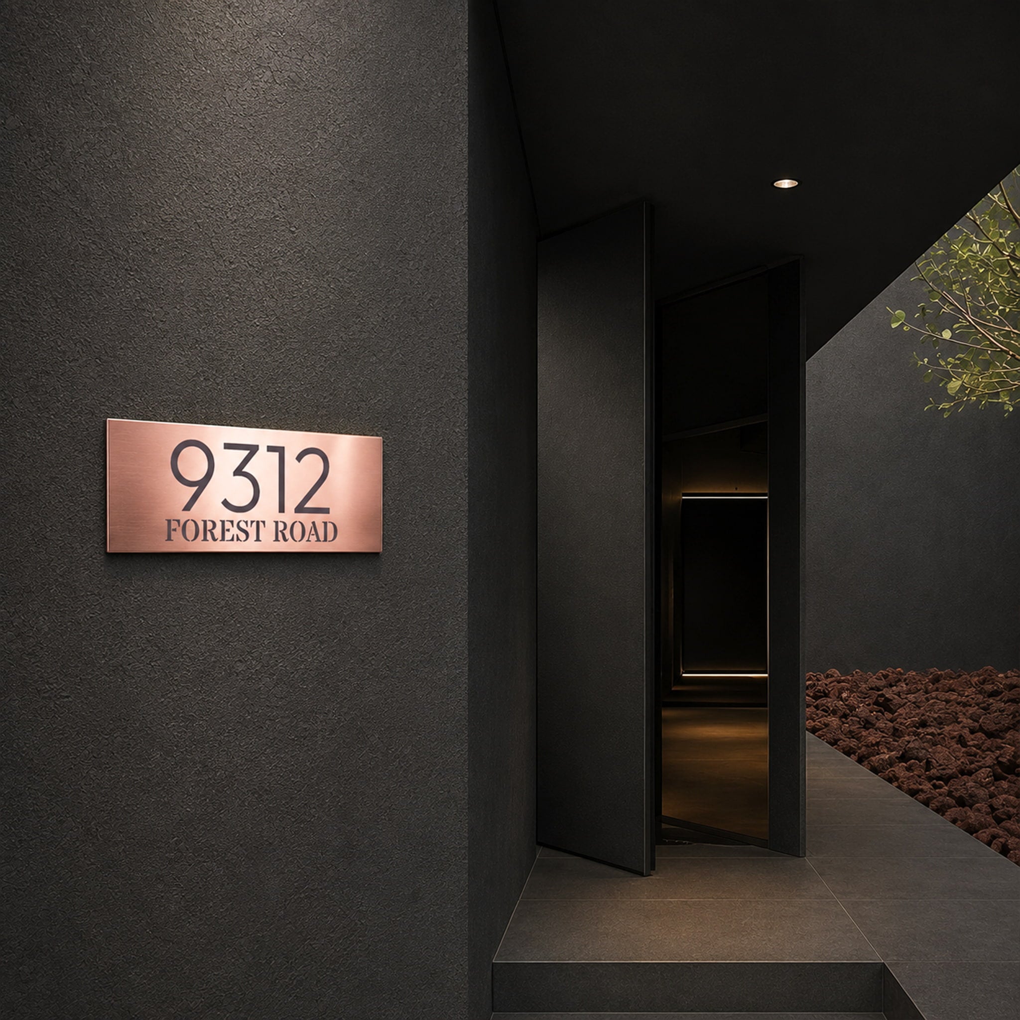 Rectangle Stainless Steel Perforated House Sign