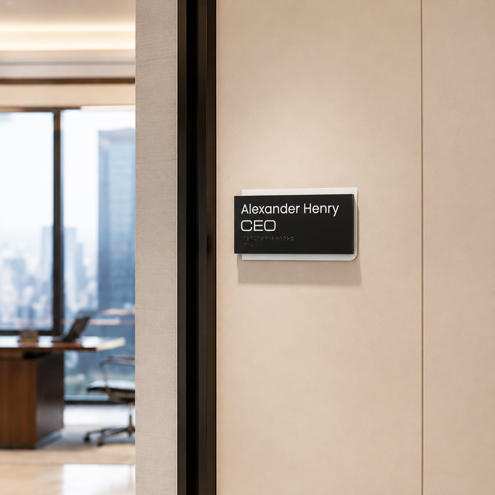 Acrylic Braille Door Sign