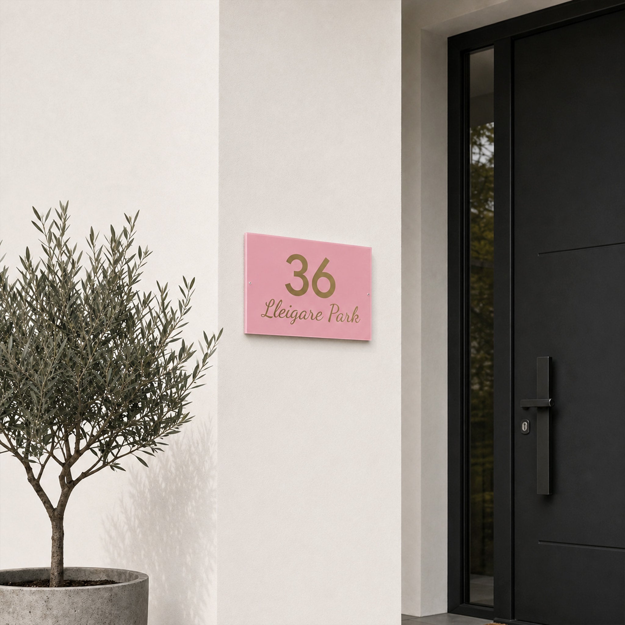 Acrylic House Address Number Sign