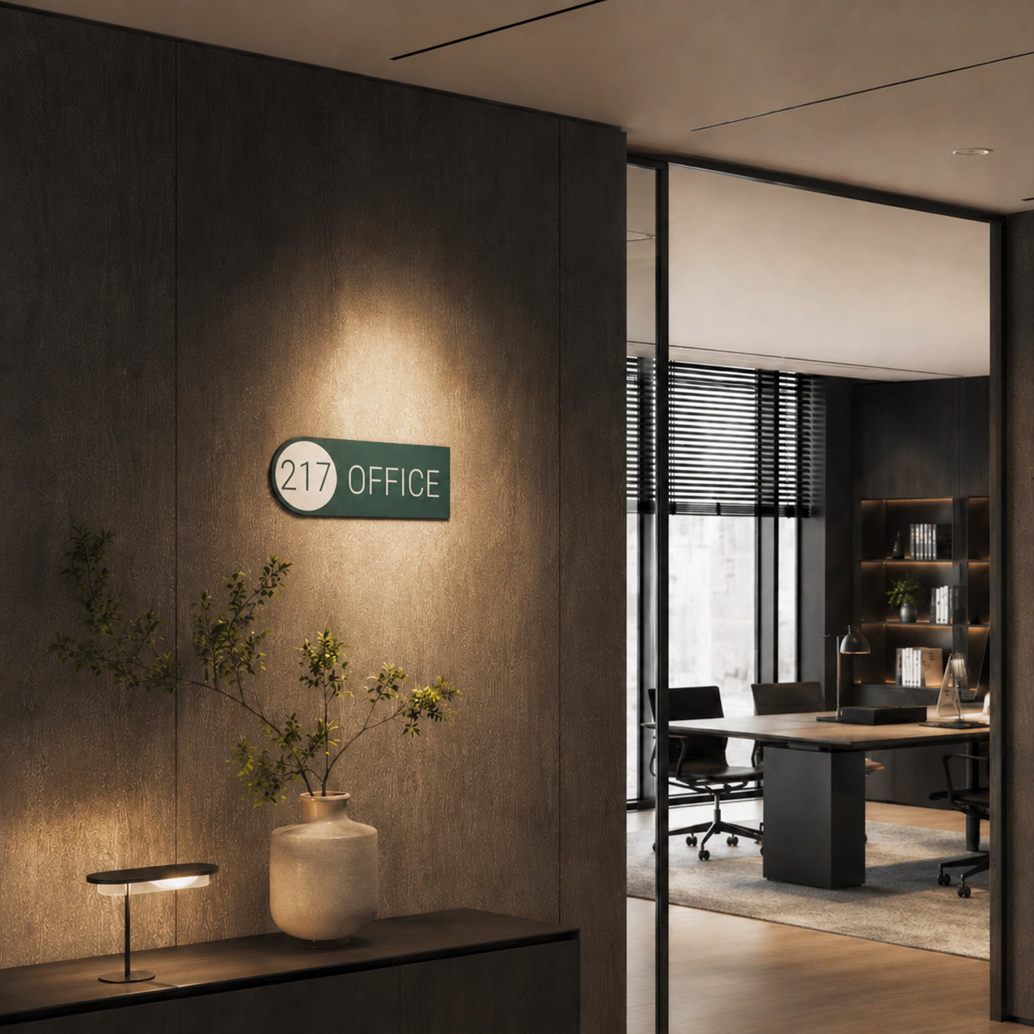 Acrylic Office Door Number Sign