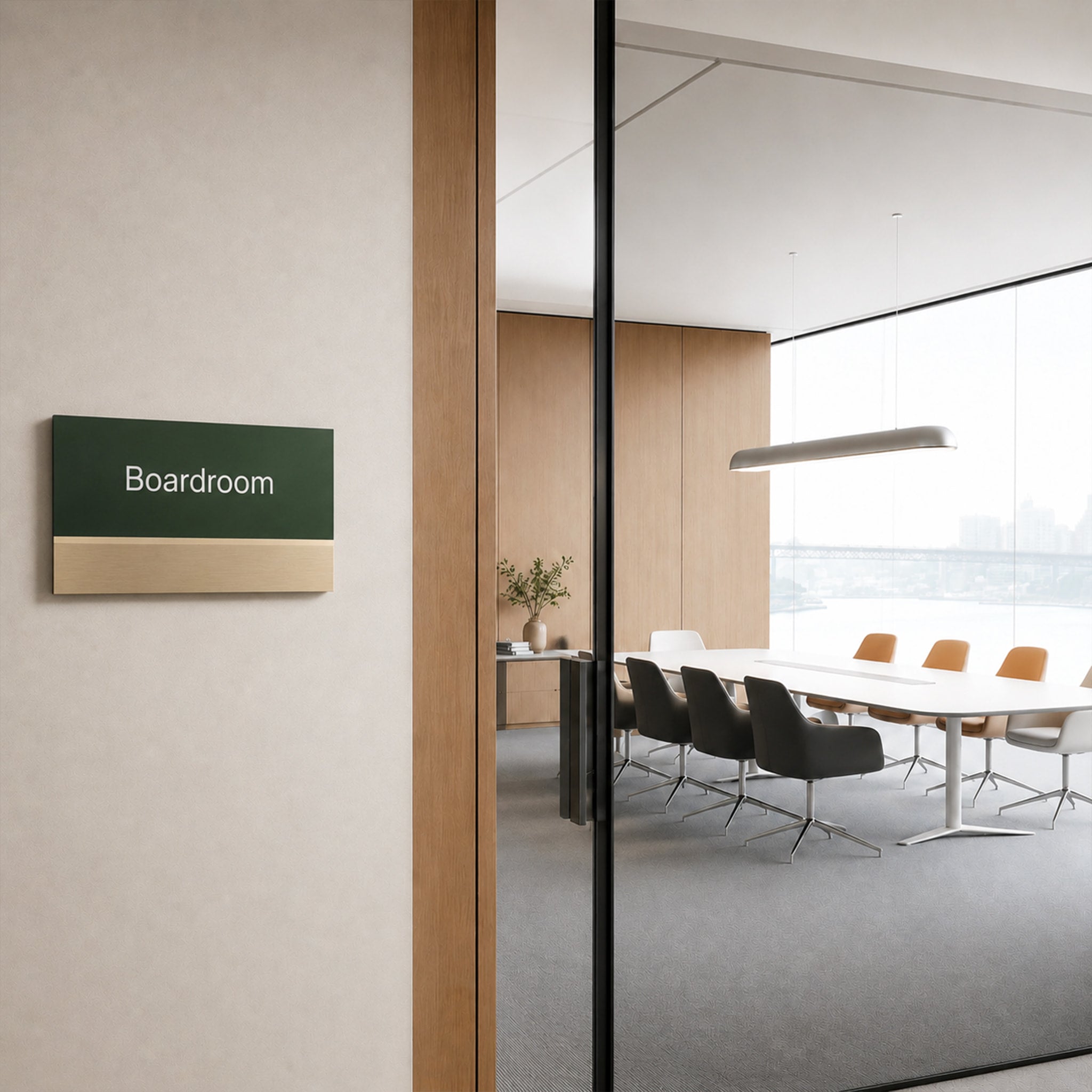 Metal Office Door Sign