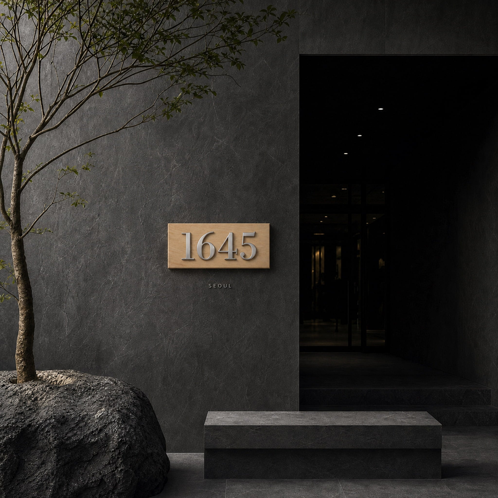Modern House Number Sign