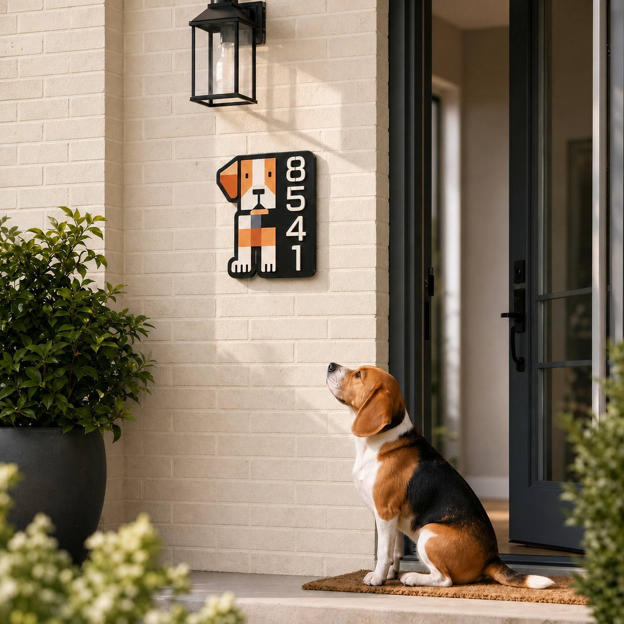 Dog House Number Plaque