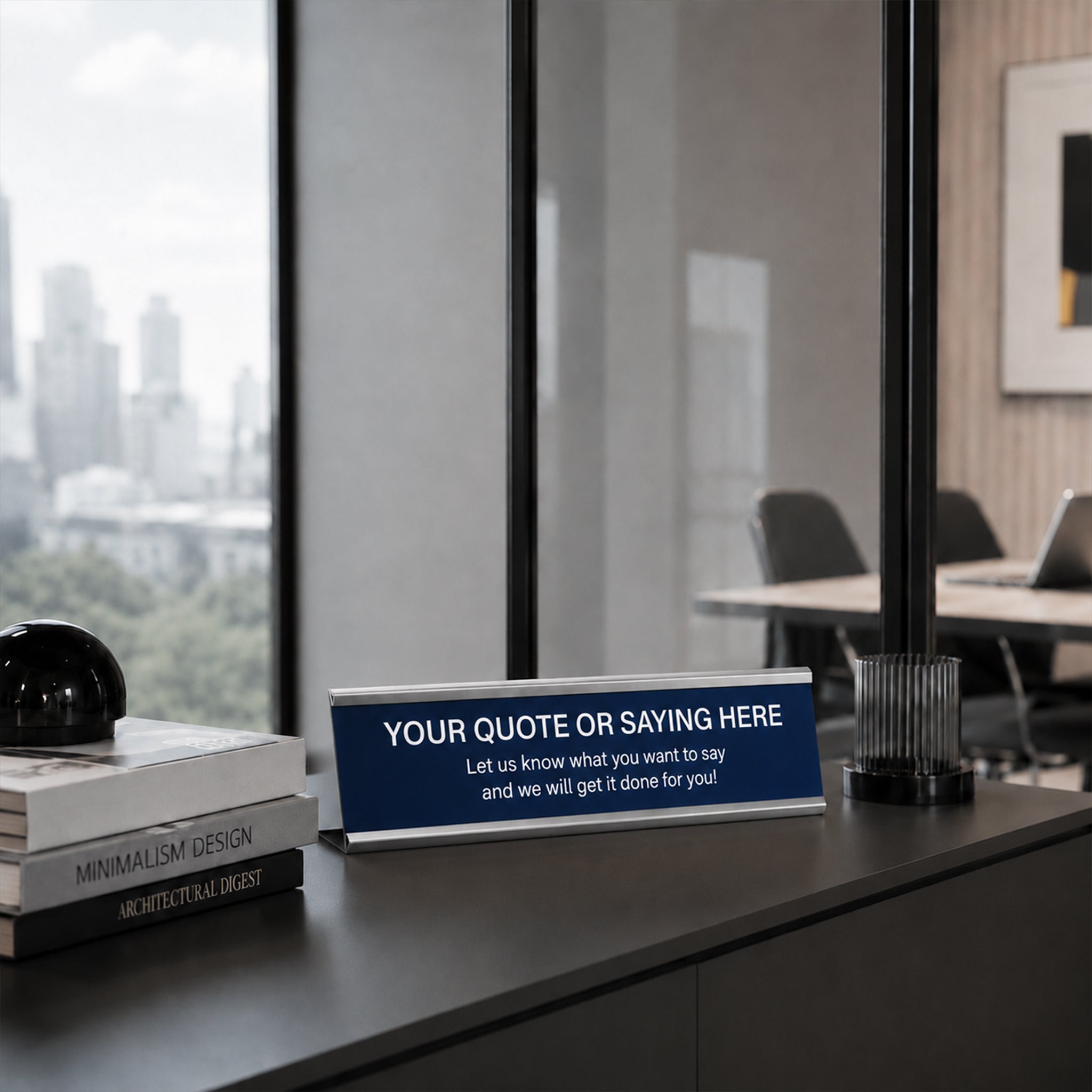 Custom Engraved Desk Funny Sign